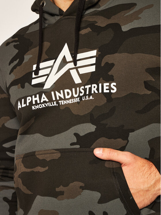 Alpha Industries Alpha Industries Džemperis ar kapuci Basic 178312C Zaļš Regular Fit