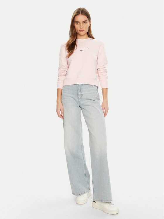 Guess Jeans Guess Jeans Majica dugih rukava W5RQ28 K68I4 Bež Regular Fit