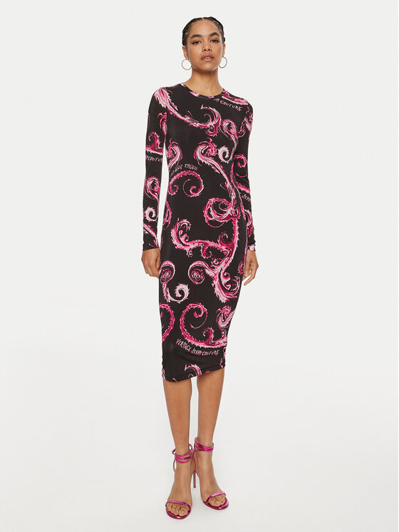 Versace Jeans Couture Vestito da giorno 77HAO9B0 JS358 Rosa Slim Fit, taglia : 40