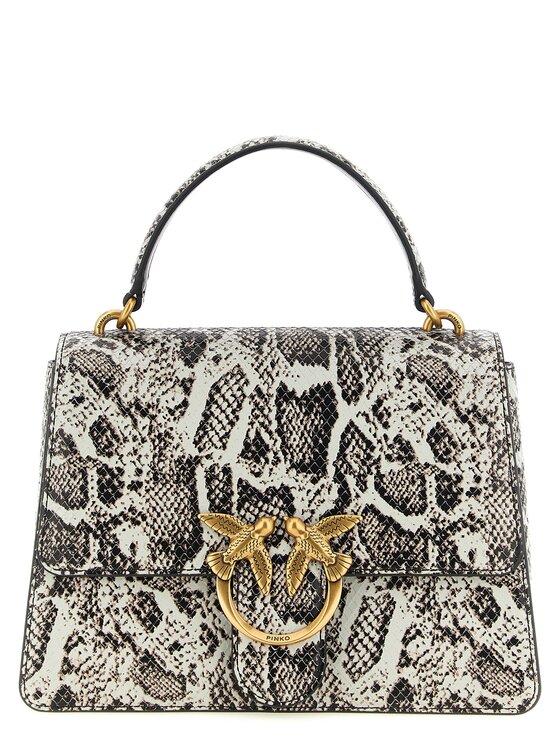 PINKO PINKO Torebka Gray Calfskin Hand Szary