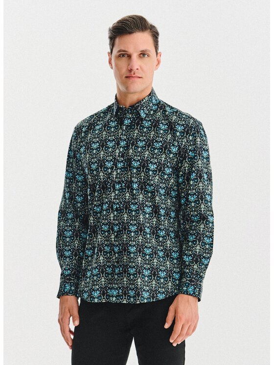 Pako Lorente Pako Lorente Koszula P25WN-1X-070 Czarny Regular Fit