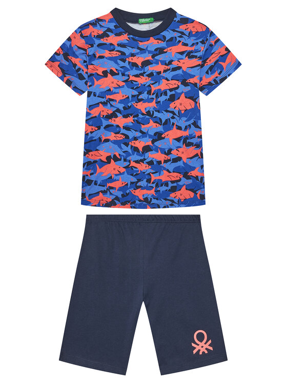 United Colors Of Benetton United Colors Of Benetton Pižama 3X0Y0P08Q Mornarsko modra Relaxed Fit