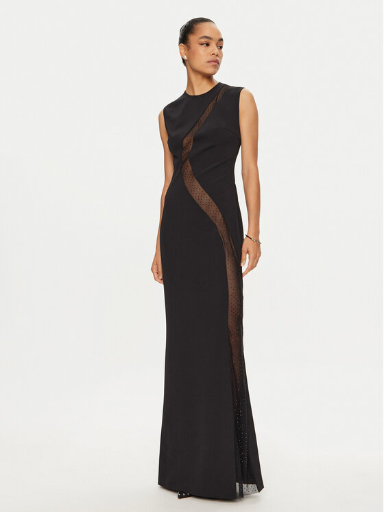 PINKO PINKO Večerní šaty Capezzana 102844 A1JR Černá Regular Fit