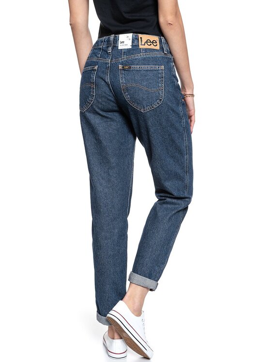 Lee Lee Jeansy TAILORED MOM Niebieski Regular Fit