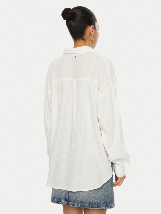 Roxy Roxy Πουκάμισο Morning Time ERJWT03613 Λευκό Regular Fit