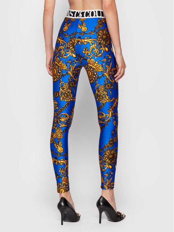 Versace Jeans Couture - Sporty Lycra turquoise leggings with