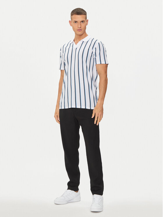 Lindbergh Lindbergh Polo 30-404259 Biały Slim Fit