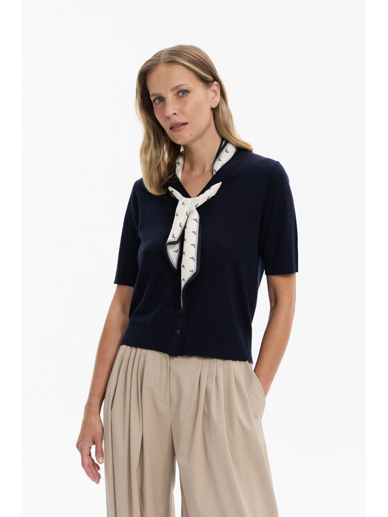 Deni Cler Milano Deni Cler Milano Kardigan T-DC-U258-F5-90-58-1 Granatowy Regular Fit