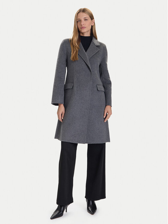 ViCOLO ViCOLO Vlněný kabát TF0073 Šedá Regular Fit