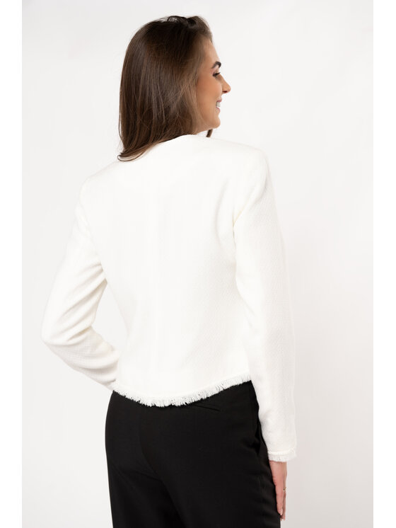 QUIOSQUE QUIOSQUE Sako WHITEBOX JACKET Biela Regular Fit