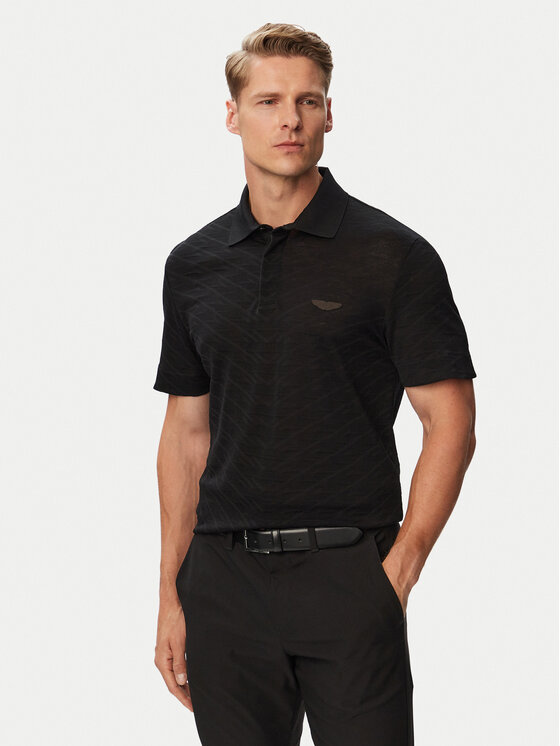 BOSS Tricou polo C-Prout 180_AM 50565174 Negru Regular Fit