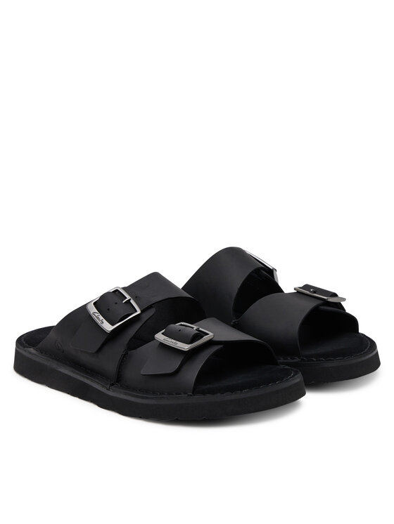 Clarks Clarks Klapki Solsbury Strap 26180885 Czarny