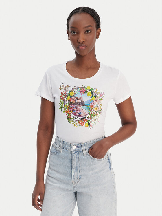 Liu Jo Liu Jo T-Shirt WA6476 JS923 Bílá Regular Fit