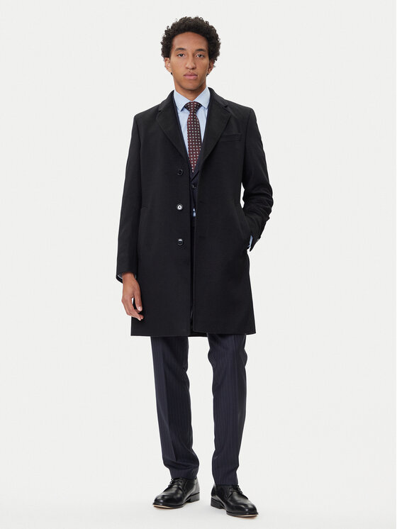 BOSS BOSS Vuneni kaput Hyde 50549187 Crna Slim Fit