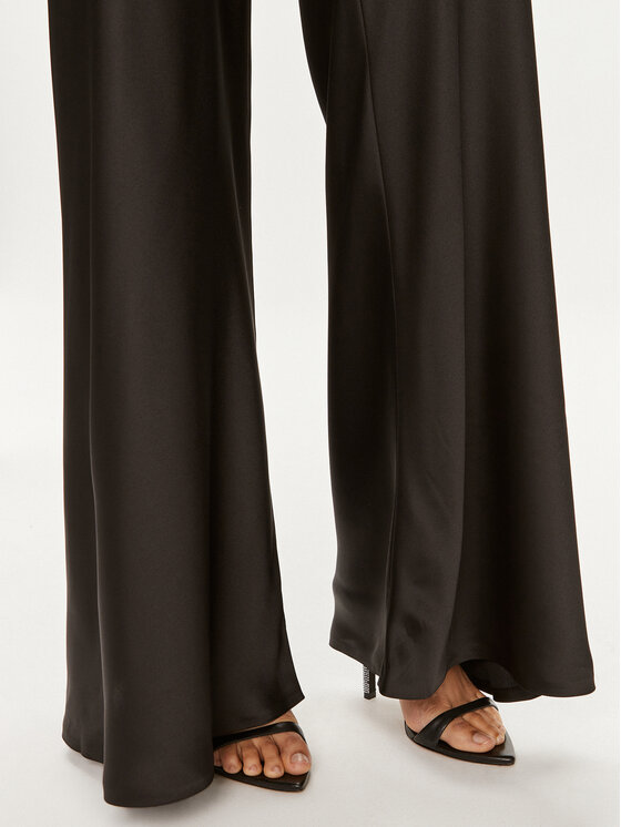 NORMA KAMALI NORMA KAMALI Kalhoty z materiálu ST1247CBA87001 Černá Regular Fit