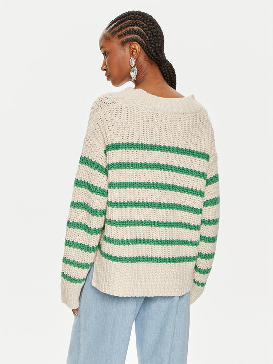 Munthe Munthe Sweter Organize 242162024274 Beżowy Loose Fit