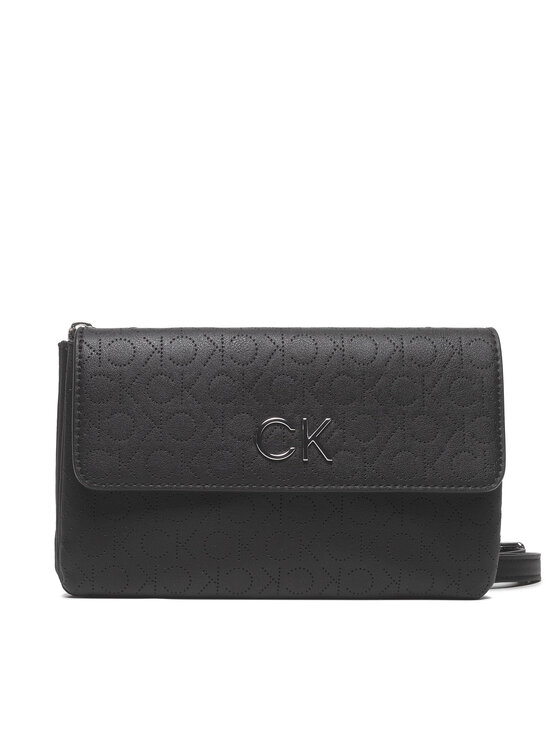 Calvin Klein Calvin Klein Torbica Re-Lock Dbl Crossbody Bag Perf K60K609399 Crna