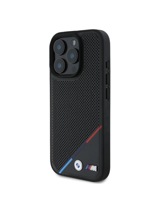 Etui na telefon BMW Motorsport, Czarne, M Perforated Tricolor Line