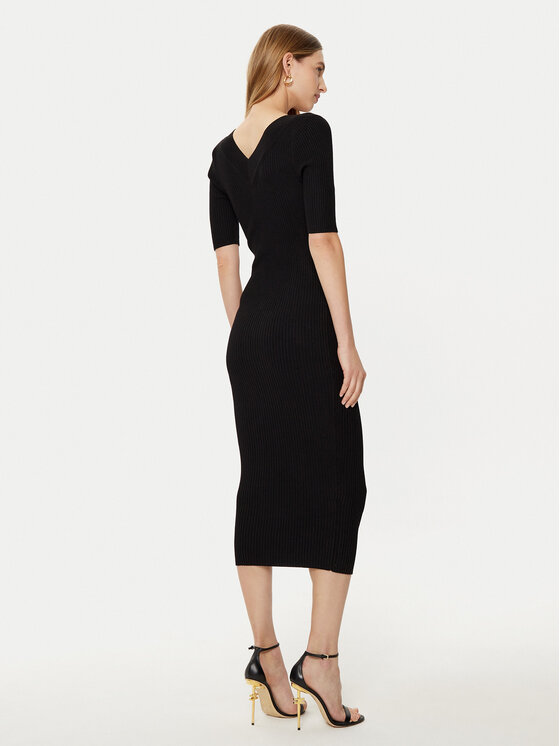 Guess Guess Džemper haljina W5RK11 Z2V62 Crna Bodycon Fit