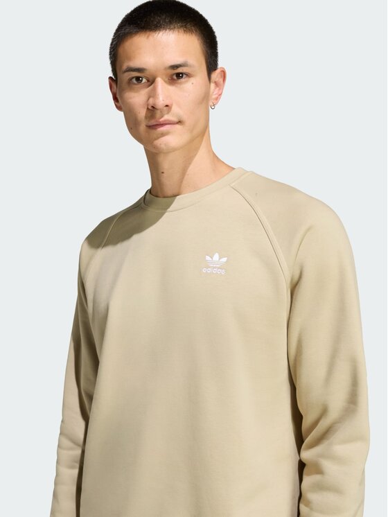 adidas adidas Longsleeve Trefoil Essentials Crew Beżowy Regular Fit