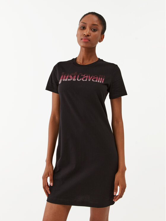 Just Cavalli Just Cavalli Kasdieninė suknelė 75PAOE00 Juoda Regular Fit