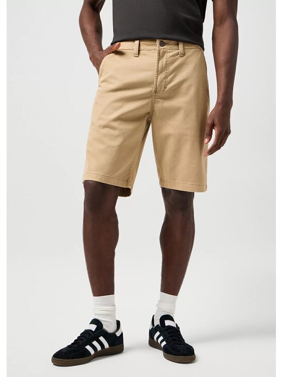 Wrangler Wrangler Szorty materiałowe CHINO SHORT Beżowy Regular Fit
