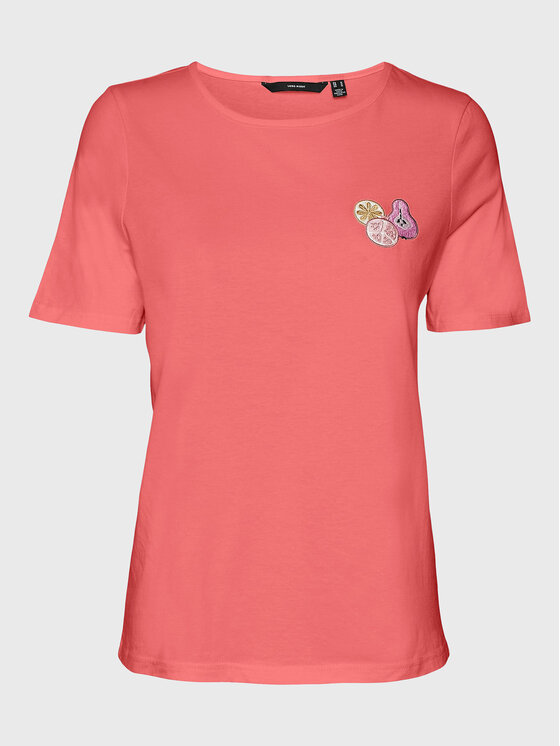 Vero Moda Vero Moda T-Shirt Pany 10284992 Różowy Regular Fit