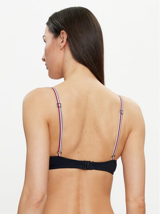 Tommy Hilfiger Tommy Hilfiger Bikinio viršus UW0UW05372 Tamsiai mėlyna