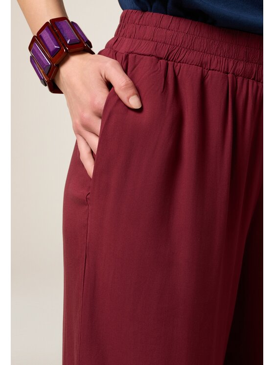 Oltre Oltre Pantaloni di tessuto P262J002325N016 Bordeaux Regular Fit