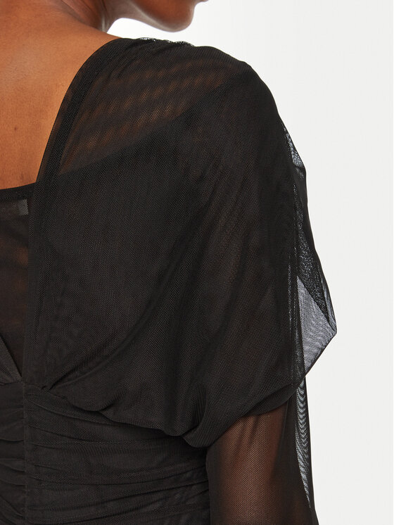 Rinascimento Rinascimento Φόρεμα κοκτέιλ CFC0121017003 Μαύρο Slim Fit