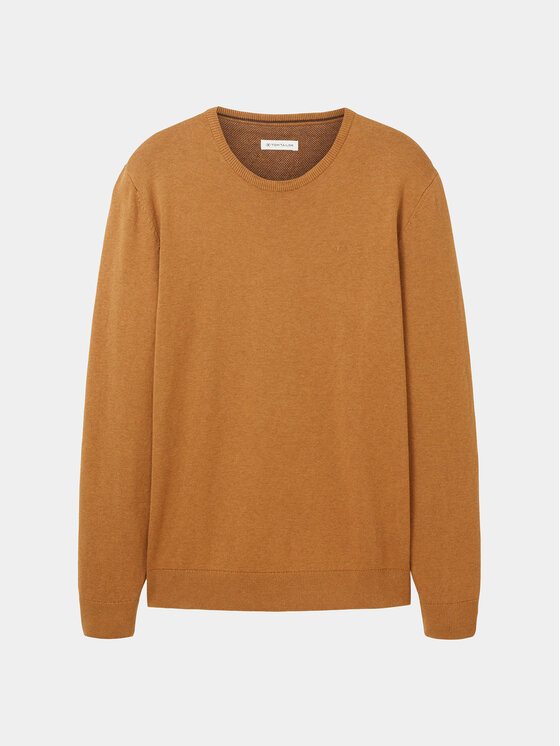 Tom Tailor Tom Tailor Пуловер 1027661 Кафяв Regular Fit