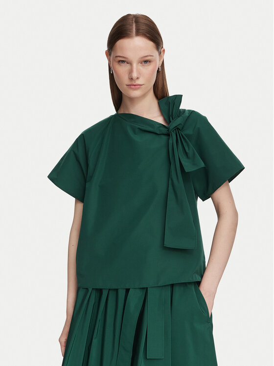 Weekend Max Mara Блуза Recente 2625166071 Тъмнозелен Regular Fit