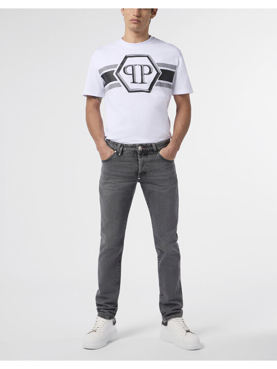 PHILIPP PLEIN PHILIPP PLEIN Jeansy 30026 Szary Straight Fit