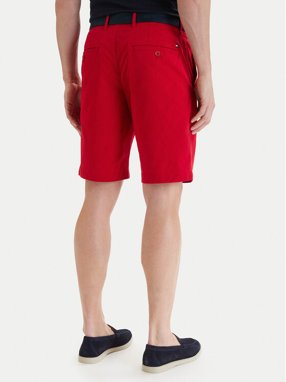 Tommy Hilfiger Tommy Hilfiger Súprava šortky a opasok Denton MW0MW42349 Červená Slim Fit