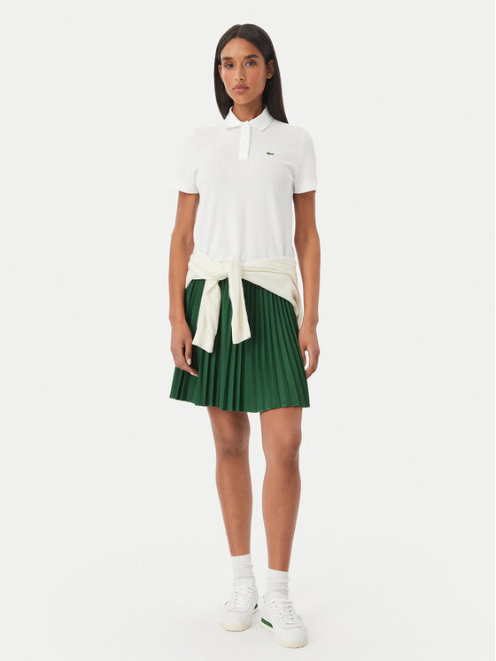 Lacoste Lacoste Тениска с яка и копчета PF7839 Бял Classic Fit