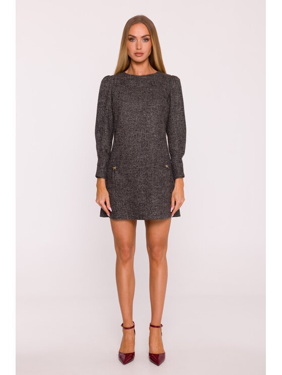Made of Emotion Made of Emotion Sukienka wieczorowa M870 Czarny Modern Slim Fit