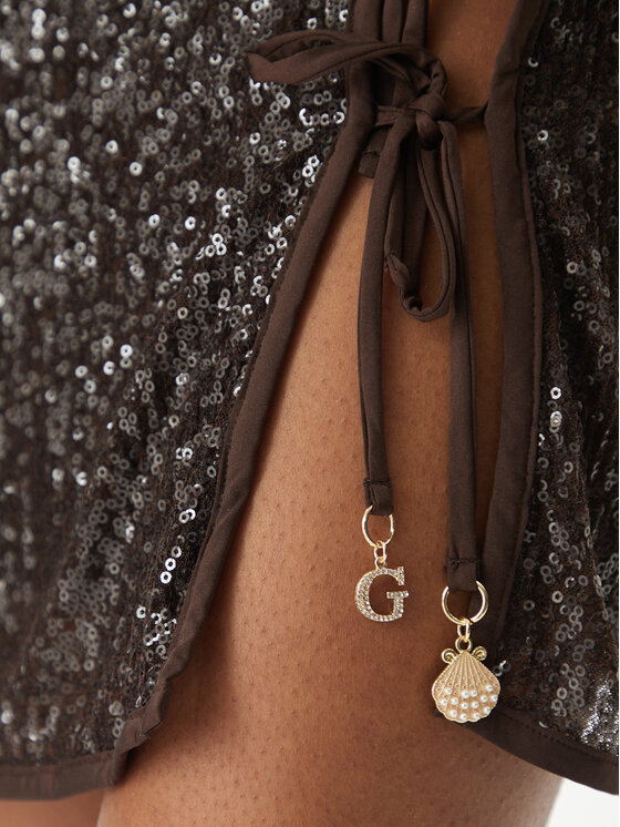 Guess Guess Plážová sukně E6GD05 KBMV0 Hnědá Regular Fit