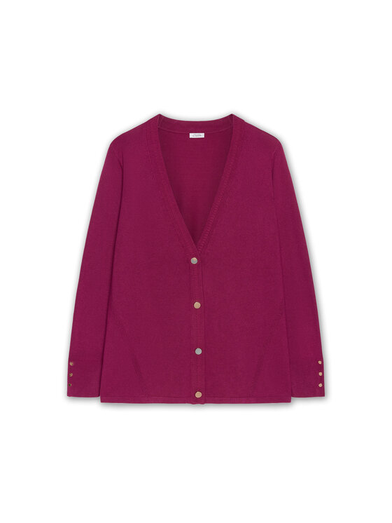 Fiorella Rubino Fiorella Rubino Cardigan M628L008002N036 Bordeaux A-Line Fit