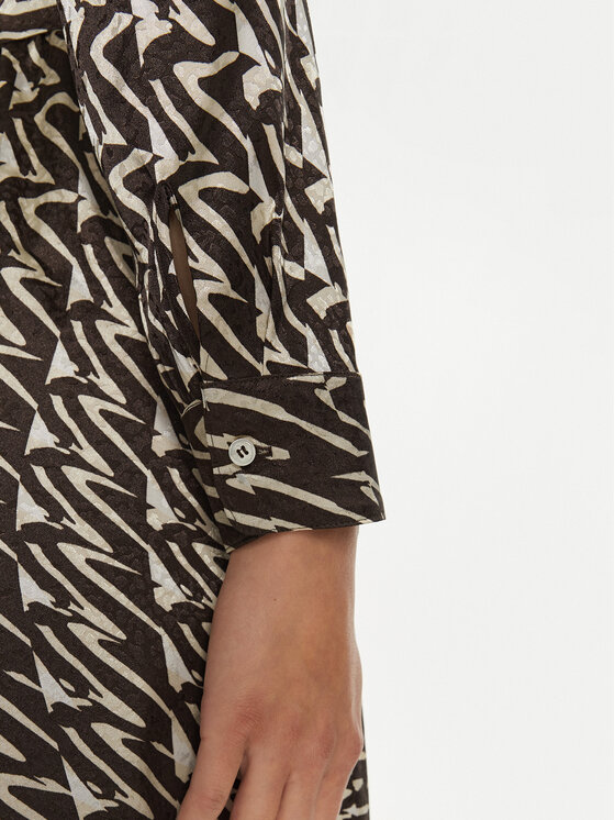 Marella Marella Sukienka koszulowa Gary 2423226082 Brązowy Regular Fit