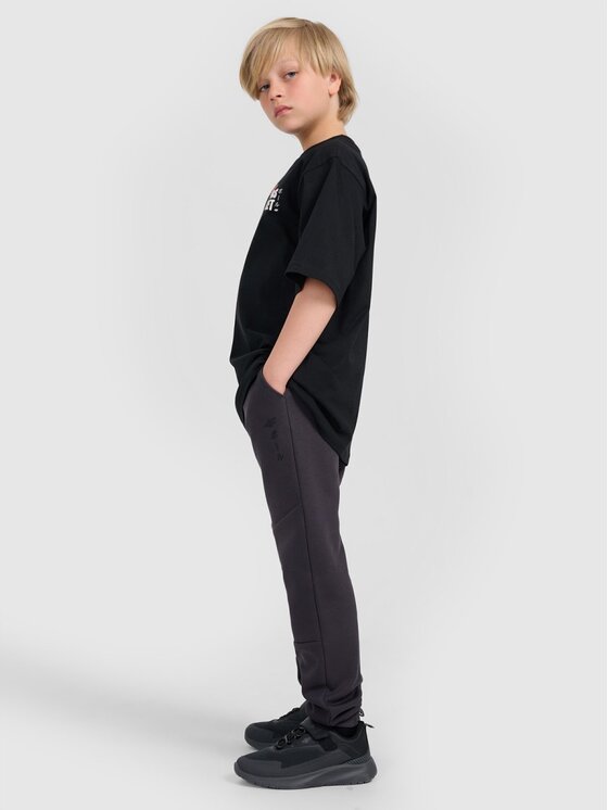 4F 4F Pantaloni da tuta 4FJRAW25TTROM1663-22S Nero Loose Fit