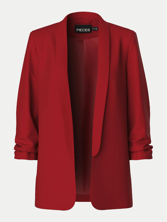 Pieces Pieces Marynarka Bosella 17090996 Czerwony Regular Fit