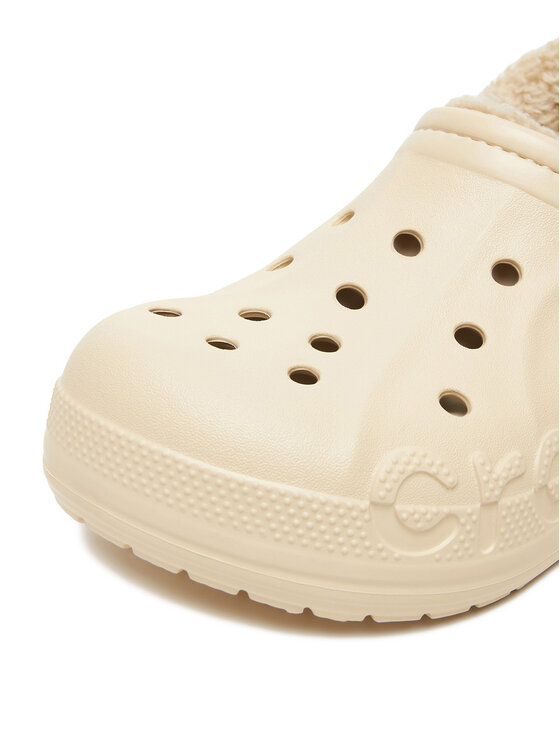 Crocs Crocs Şlapi C-BAYA LINED FUZZ STRAP CLOG 206633-11S Bej