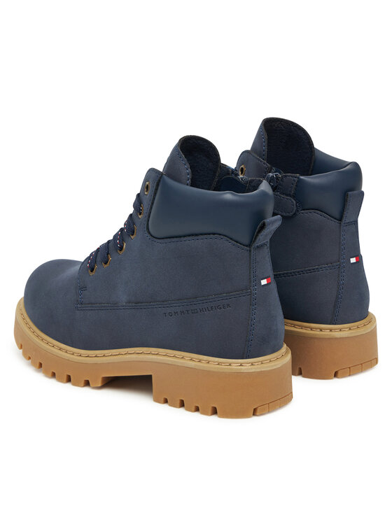 Tommy Hilfiger Tommy Hilfiger Turistická obuv T3X5-34125-1269 D Tmavomodrá
