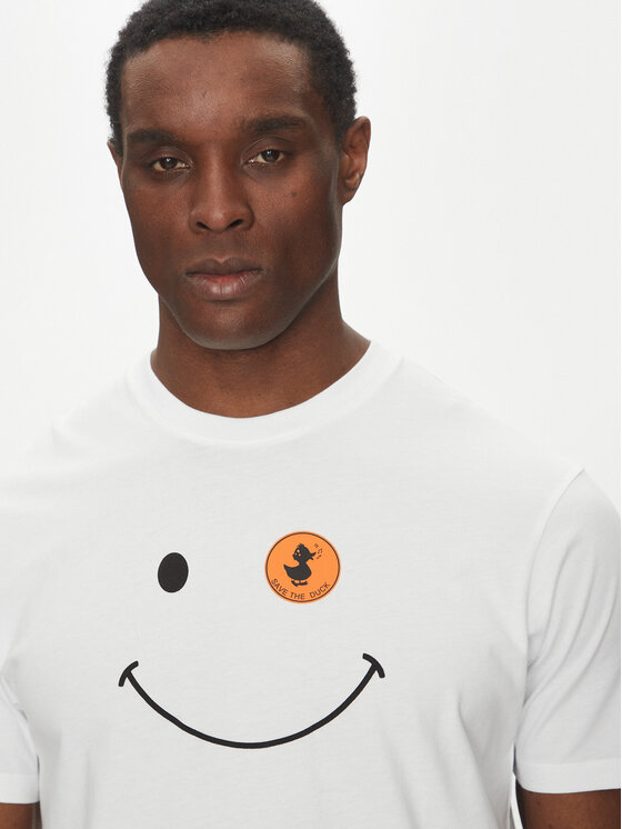 Save The Duck Save The Duck T-Shirt DT1197M BESY20 Biały Regular Fit