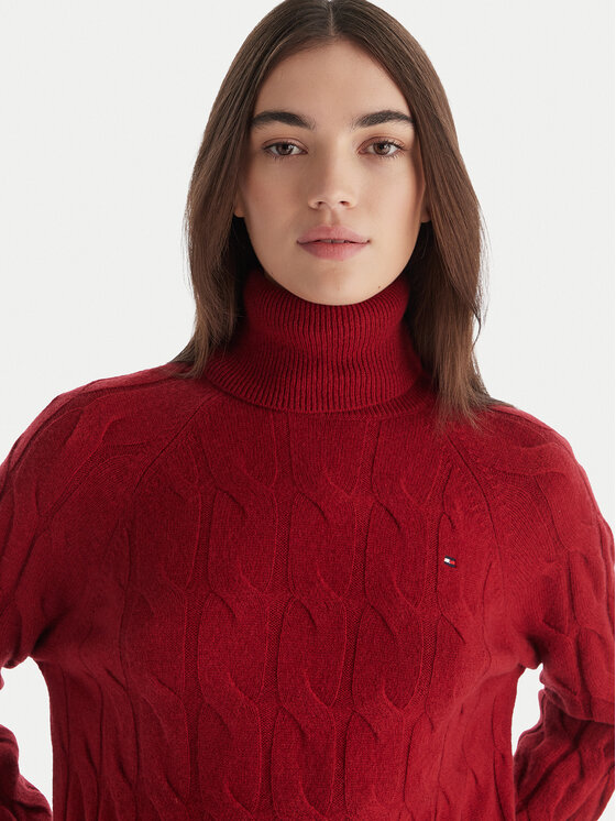 Tommy Hilfiger Tommy Hilfiger Dolčevita WW0WW46791 Crvena Regular Fit