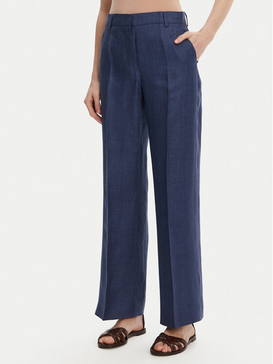Weekend Max Mara Weekend Max Mara Pantaloni di tessuto Malizia 2515131052 Blu scuro Regular Fit