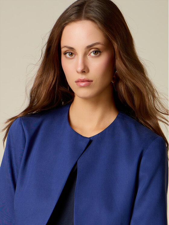 Oltre Oltre Giacca da abito R087R102528N024 Blu Cropp Fit