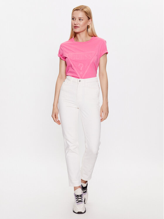 T-shirt Adele V2YI07 K8HM0 Rosa Regular Fit