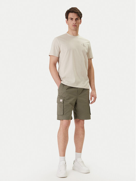 Calvin Klein Jeans Calvin Klein Jeans Šortky z materiálu LV04RB618G Khaki Regular Fit