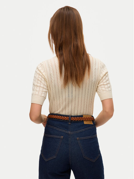Vero Moda Vero Moda Sweter Morena 10321893 Beżowy Slim Fit